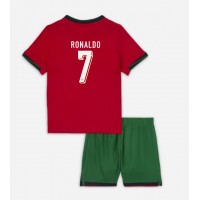 Portugal Cristiano Ronaldo #7 Hemmaställ Barn EM 2024 Korta ärmar (+ Korta byxor)